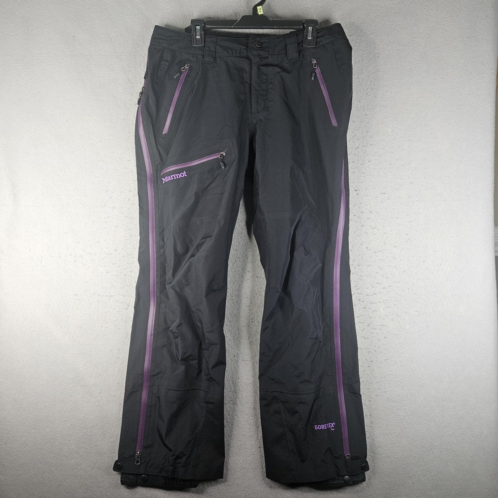 Marmot Snow Pants Womens Large Black GORE-TEX Pro Waterproof Ski Y35380